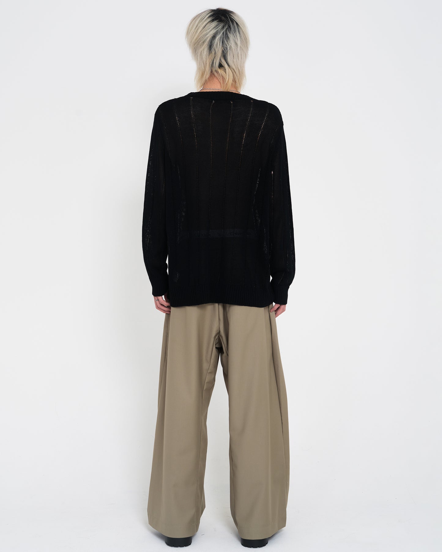 Crash-Finish Knit Polo Shirt