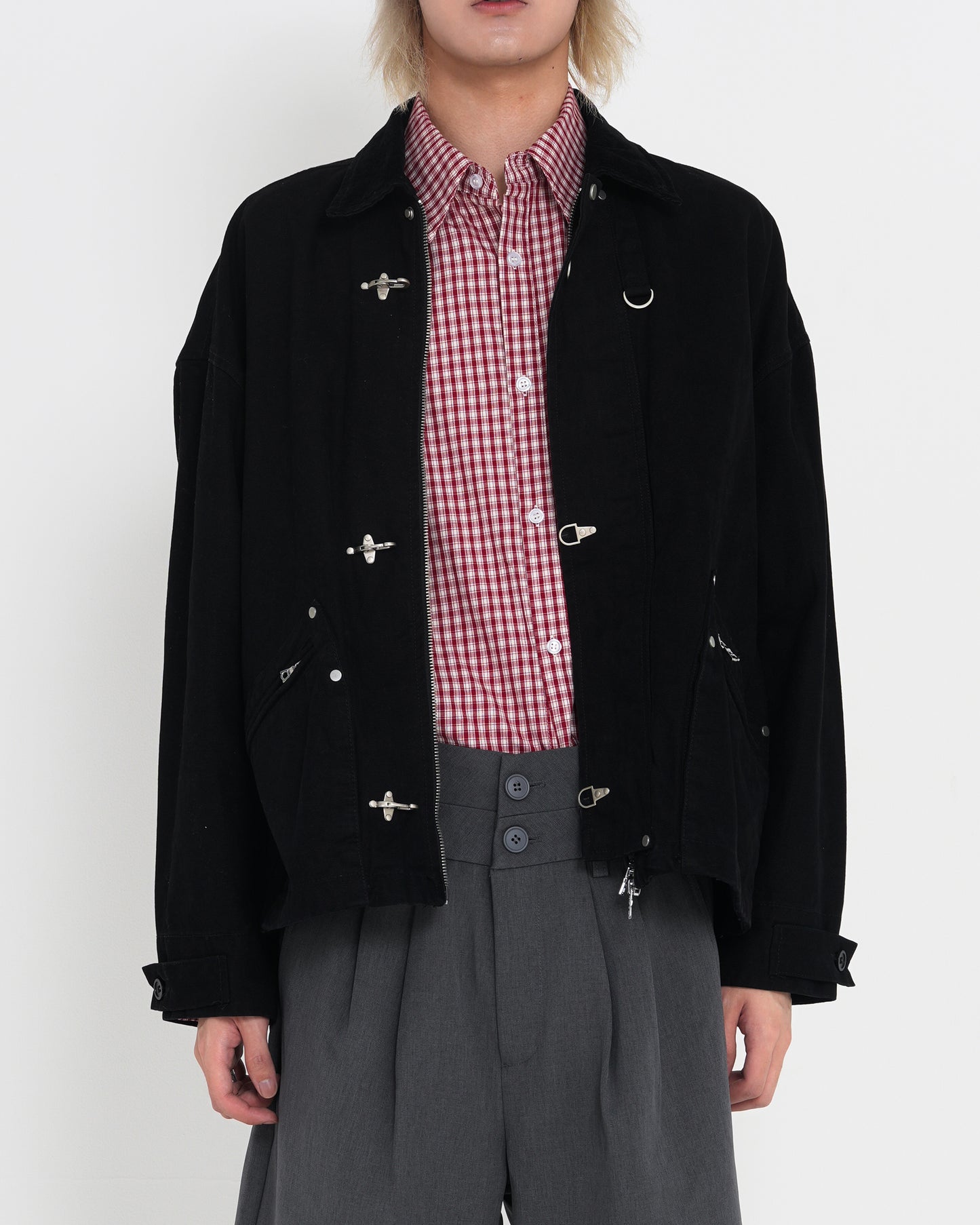 Contrast Collar Detroit Work Jacket BLK