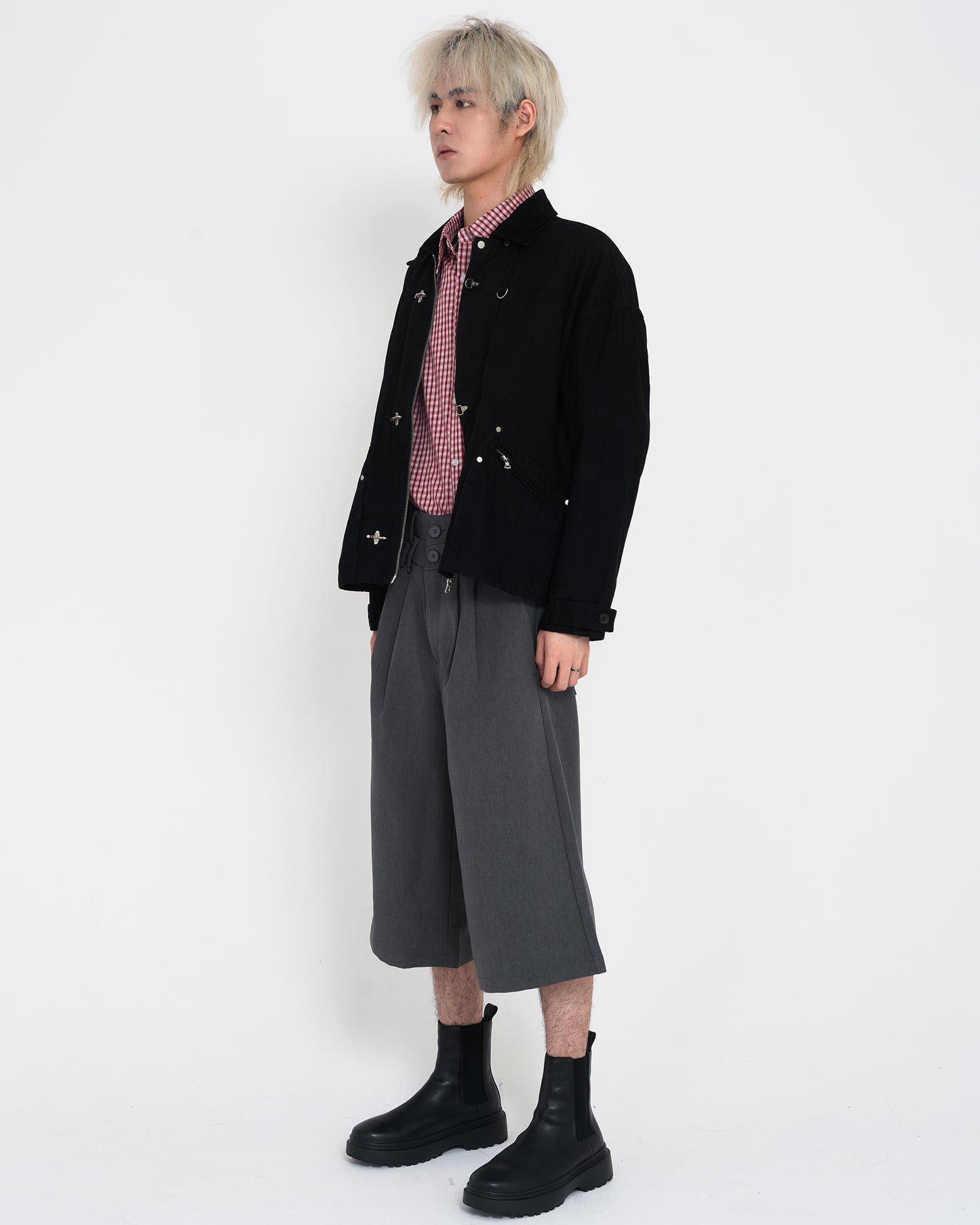 Contrast Collar Detroit Work Jacket BLK