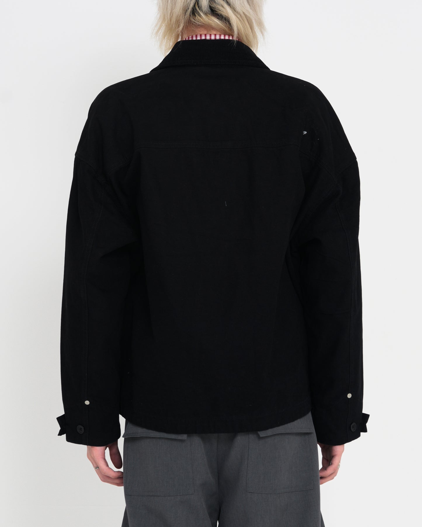 Contrast Collar Detroit Work Jacket BLK