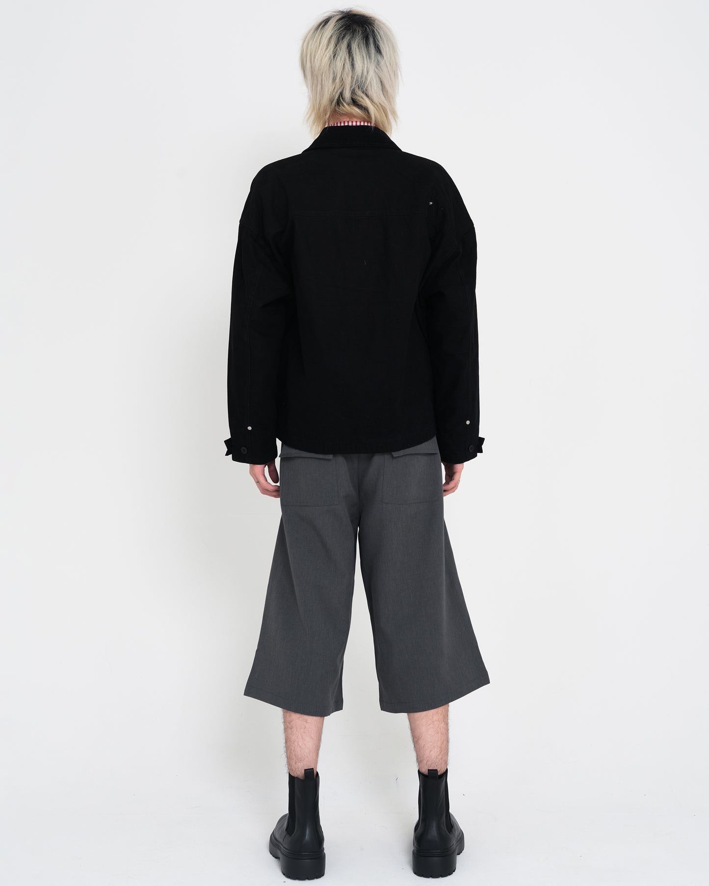 Contrast Collar Detroit Work Jacket BLK