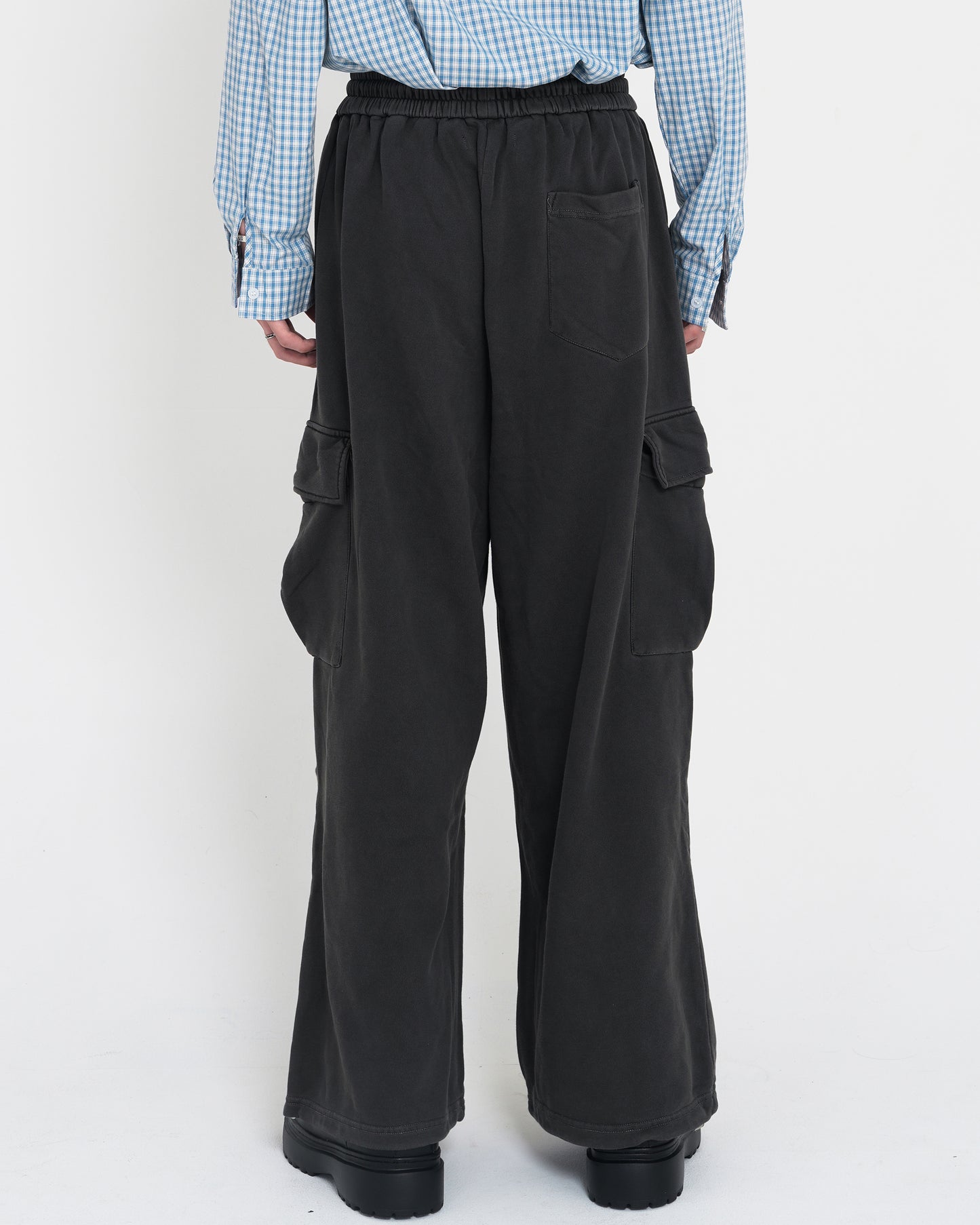 Drawcord Wide Sweat Pants