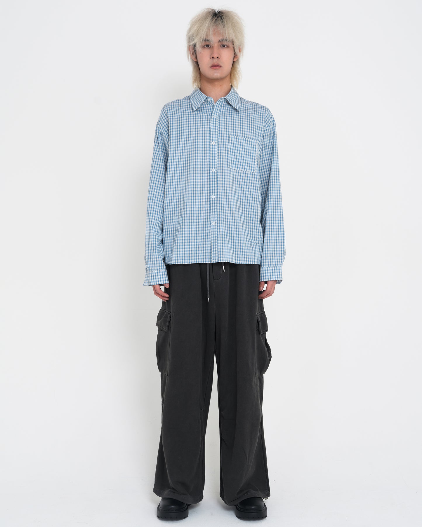 Classic Check Sleeve Shirt BLUE