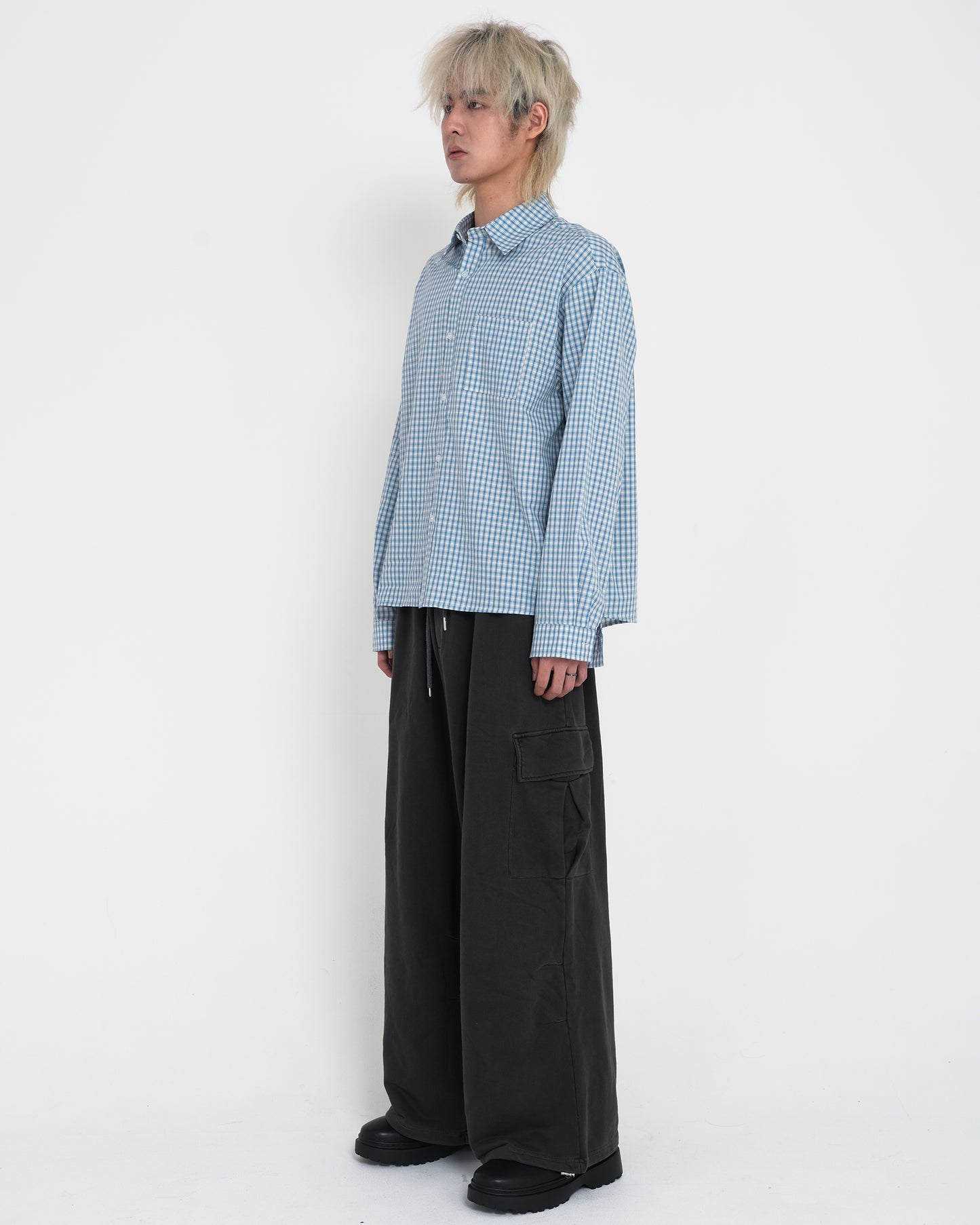 Classic Check Sleeve Shirt BLUE