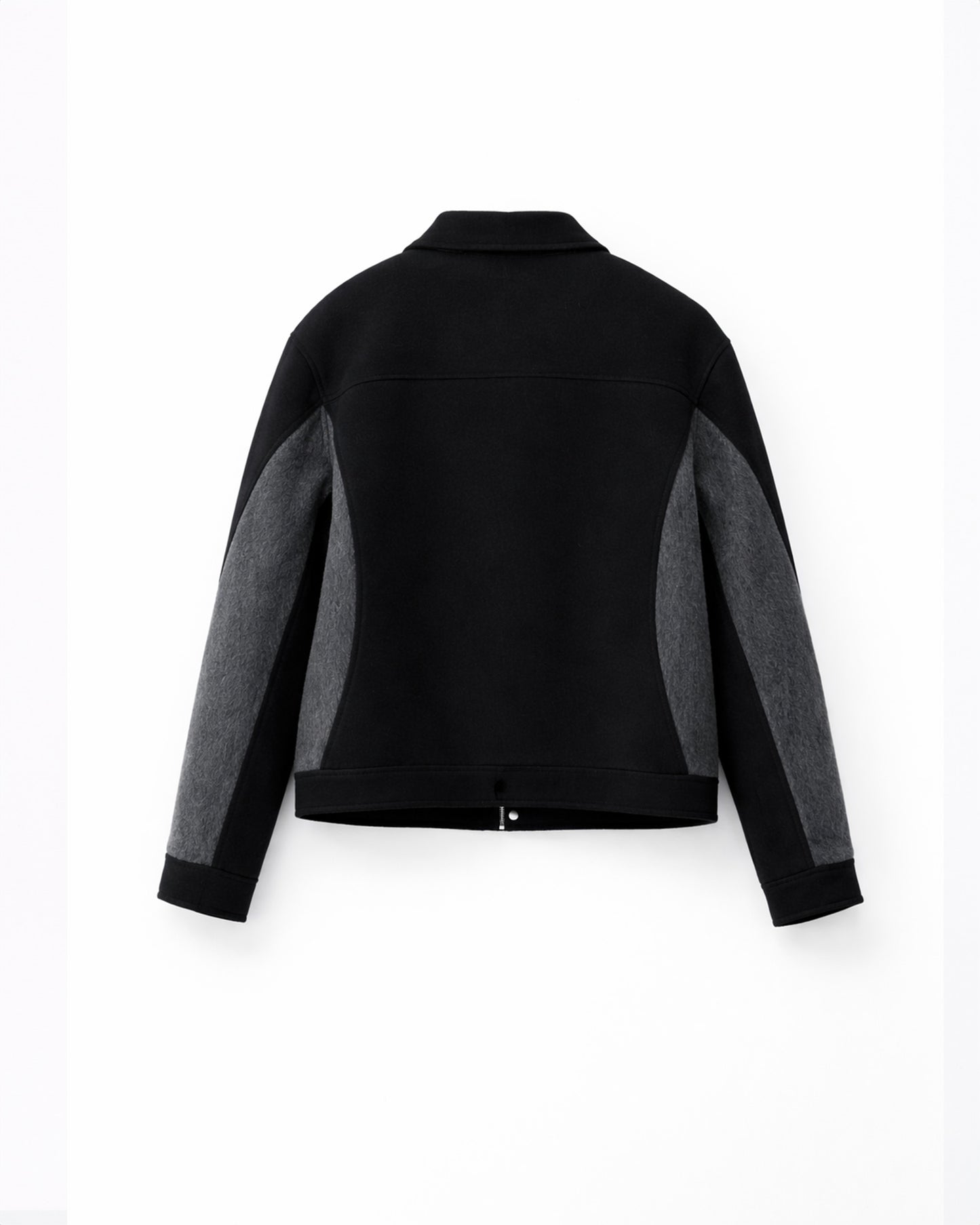 Contrast-Color Handmade Collar Jacket BLK