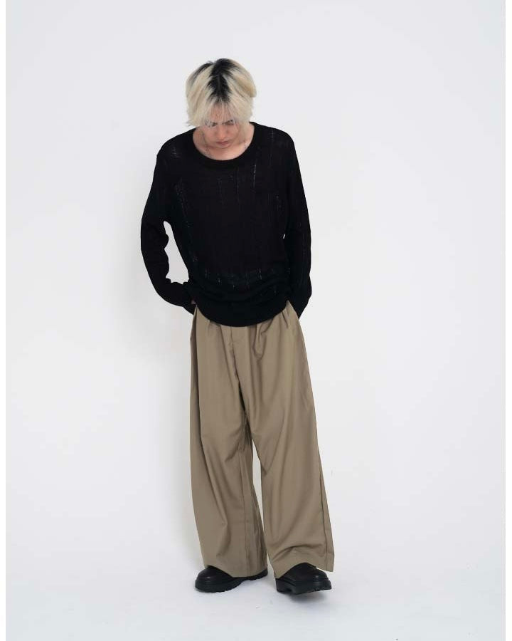 Crash-Finish Knit Polo Shirt