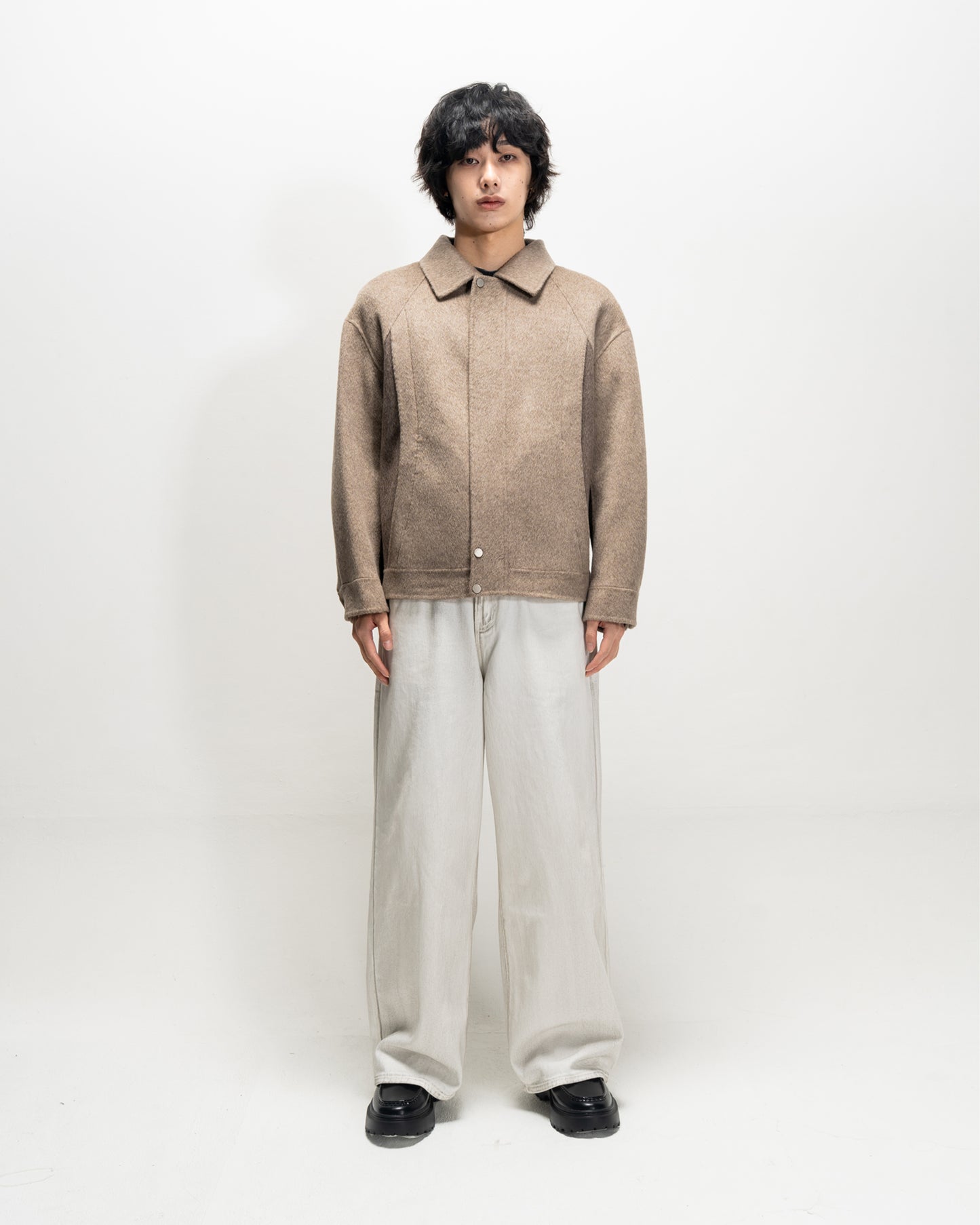 Contrast-Color Handmade Collar Jacket BGE