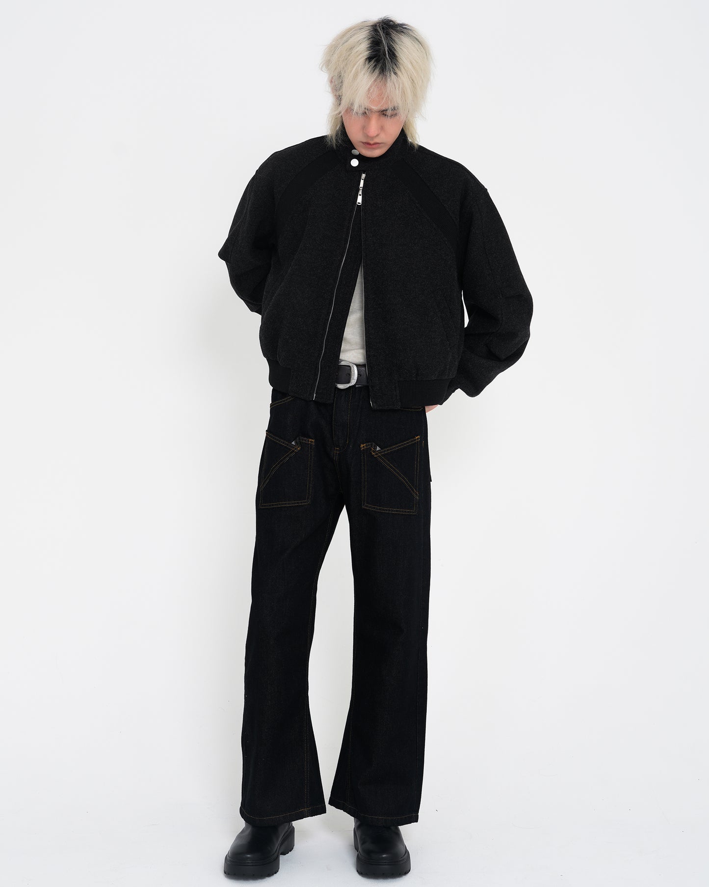 Reverse-Wear Deconstructed Scimitar Jeans