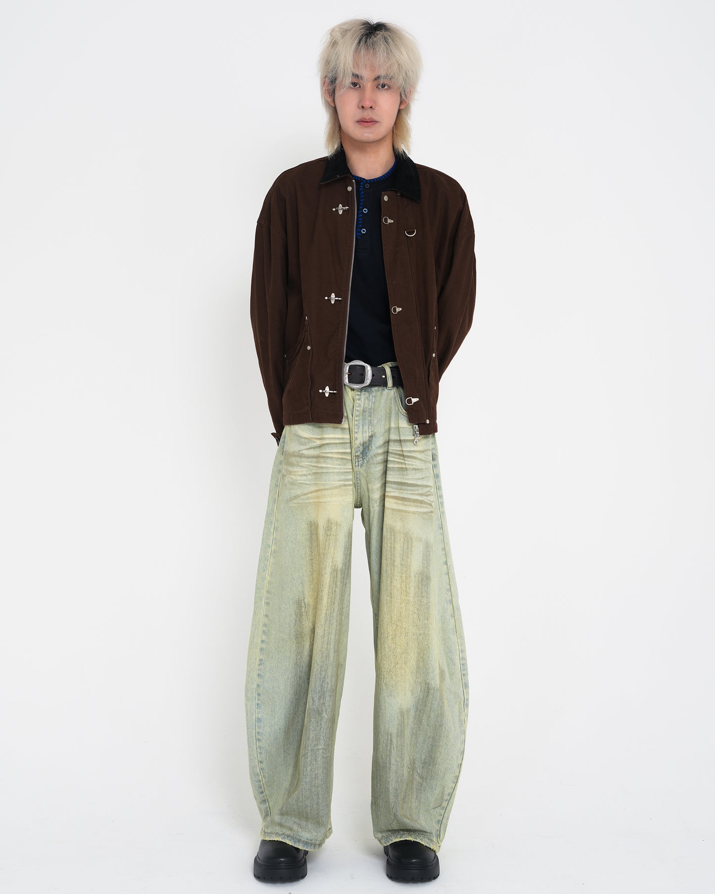 Contrast Collar Detroit Work Jacket BRN