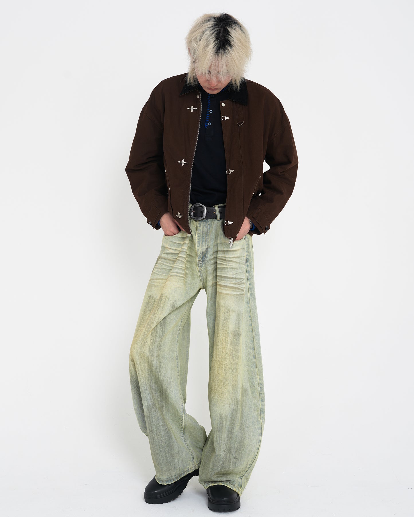 Contrast Collar Detroit Work Jacket BRN