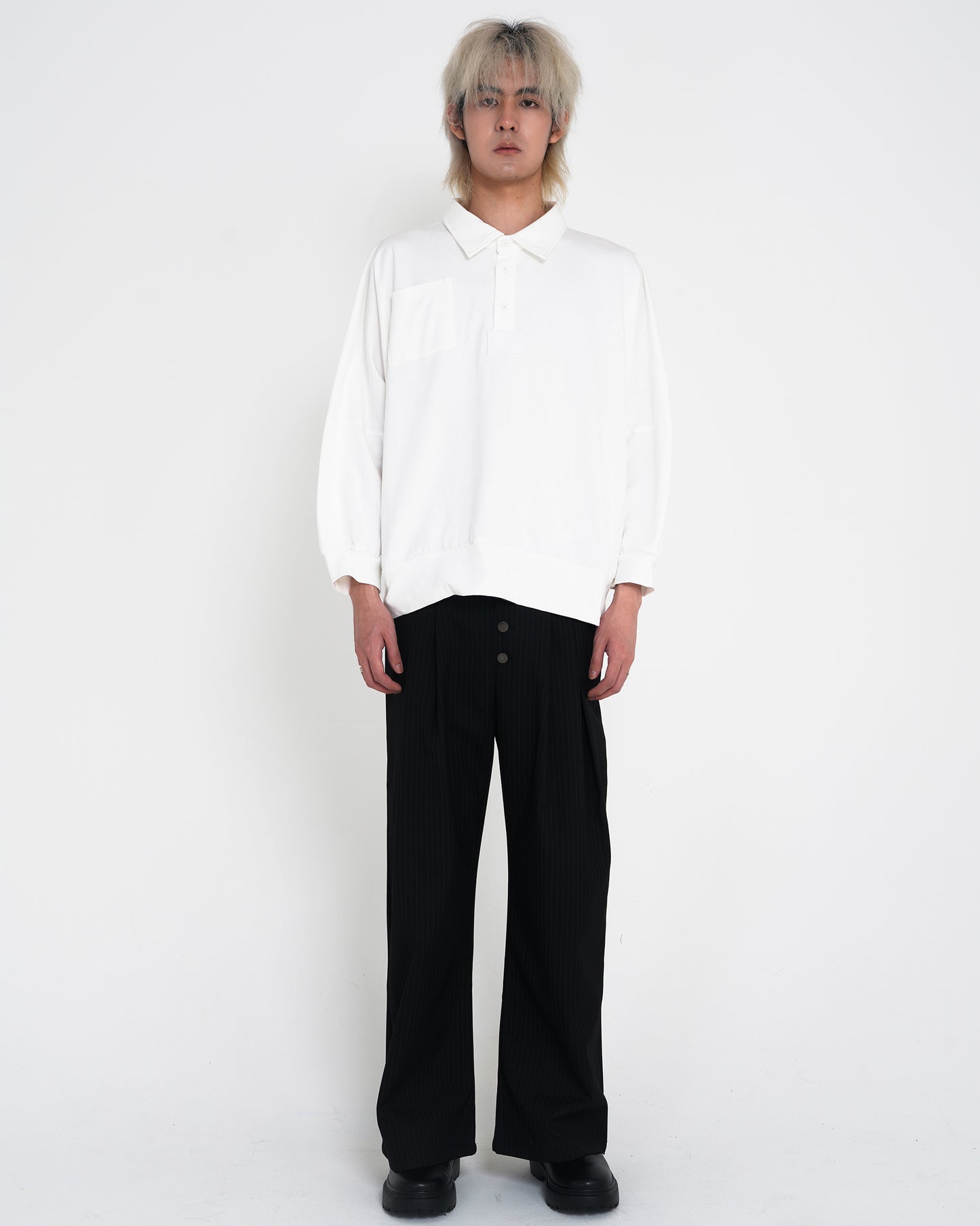 Turn-Down Collar Sweatshirt Unisex Loose Fit