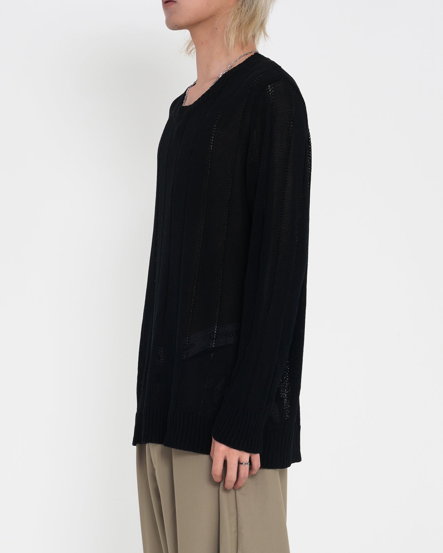 Crash-Finish Knit Polo Shirt