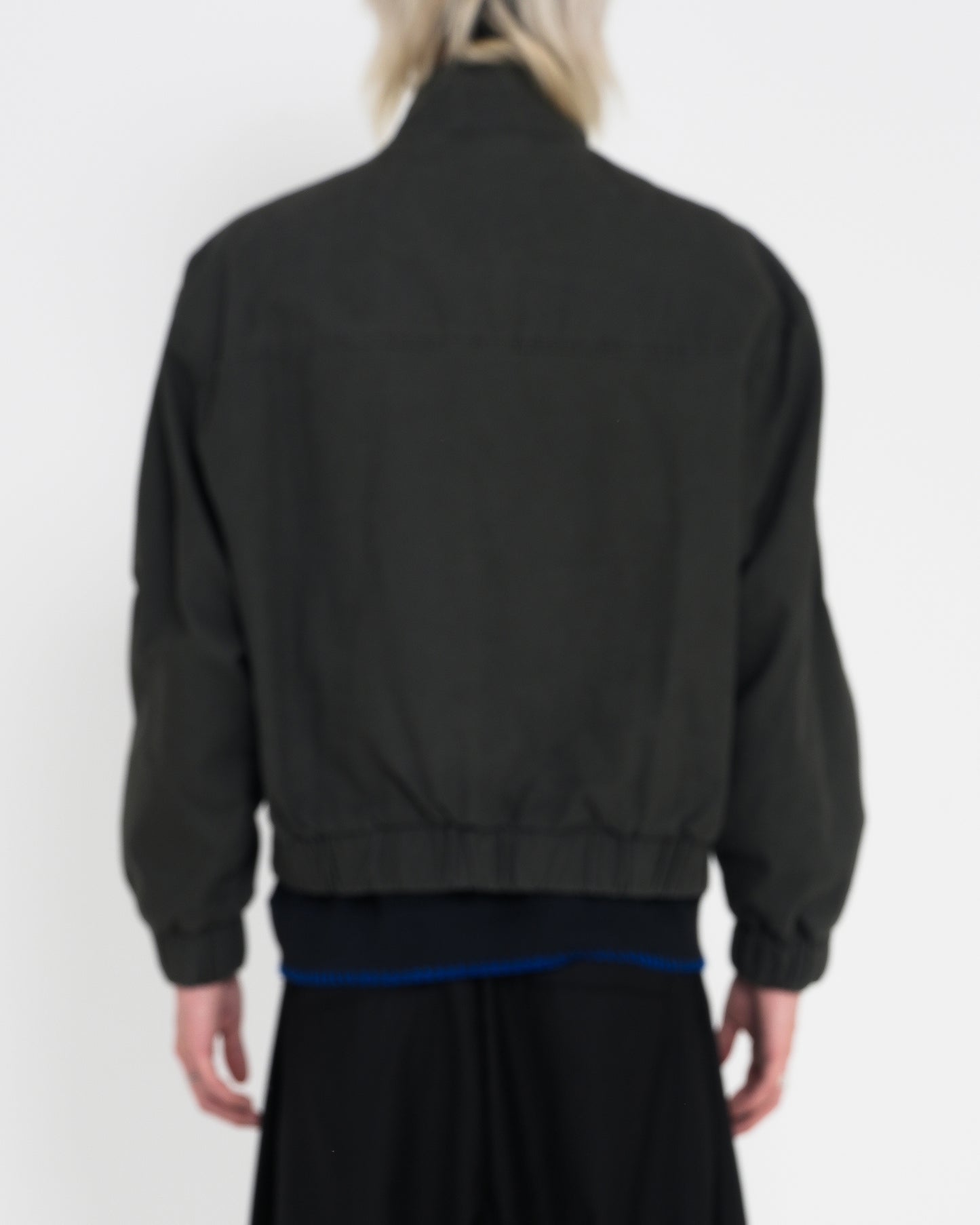 Aviation-Buckle Distressed Utility Jacket D.GRY