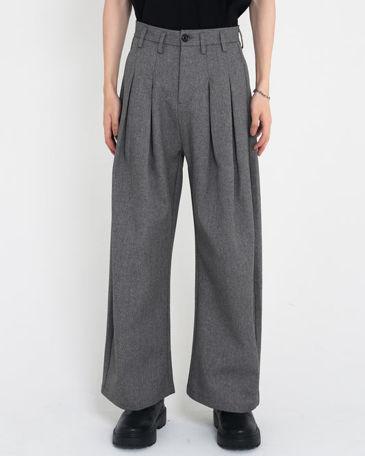 Wrinkled Design Scimitar Casual Pants