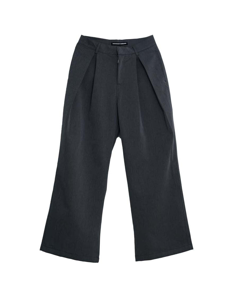 Retro Pleated Casual Trousers GRY