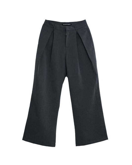Retro Pleated Casual Trousers GRY