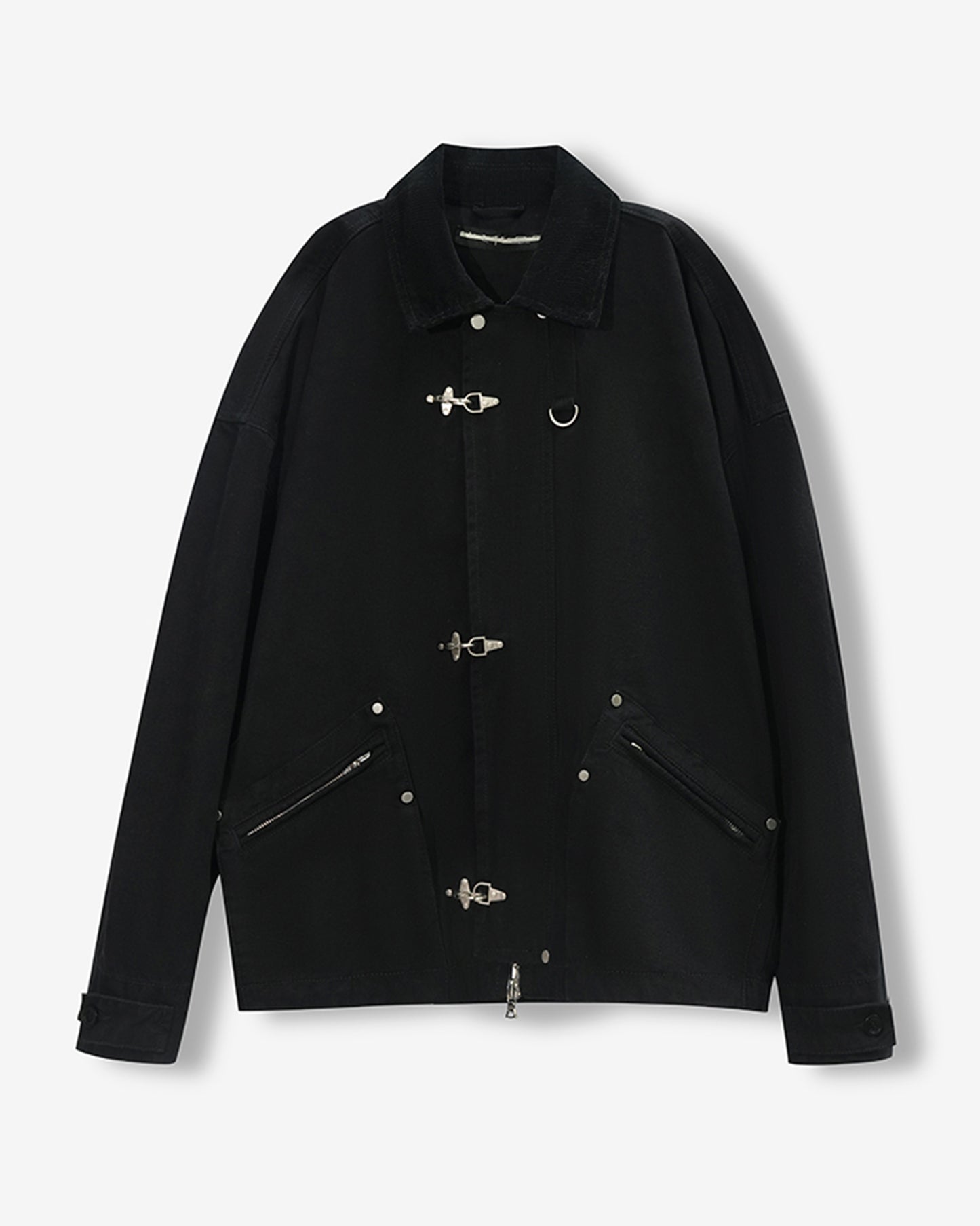 Contrast Collar Detroit Work Jacket BLK