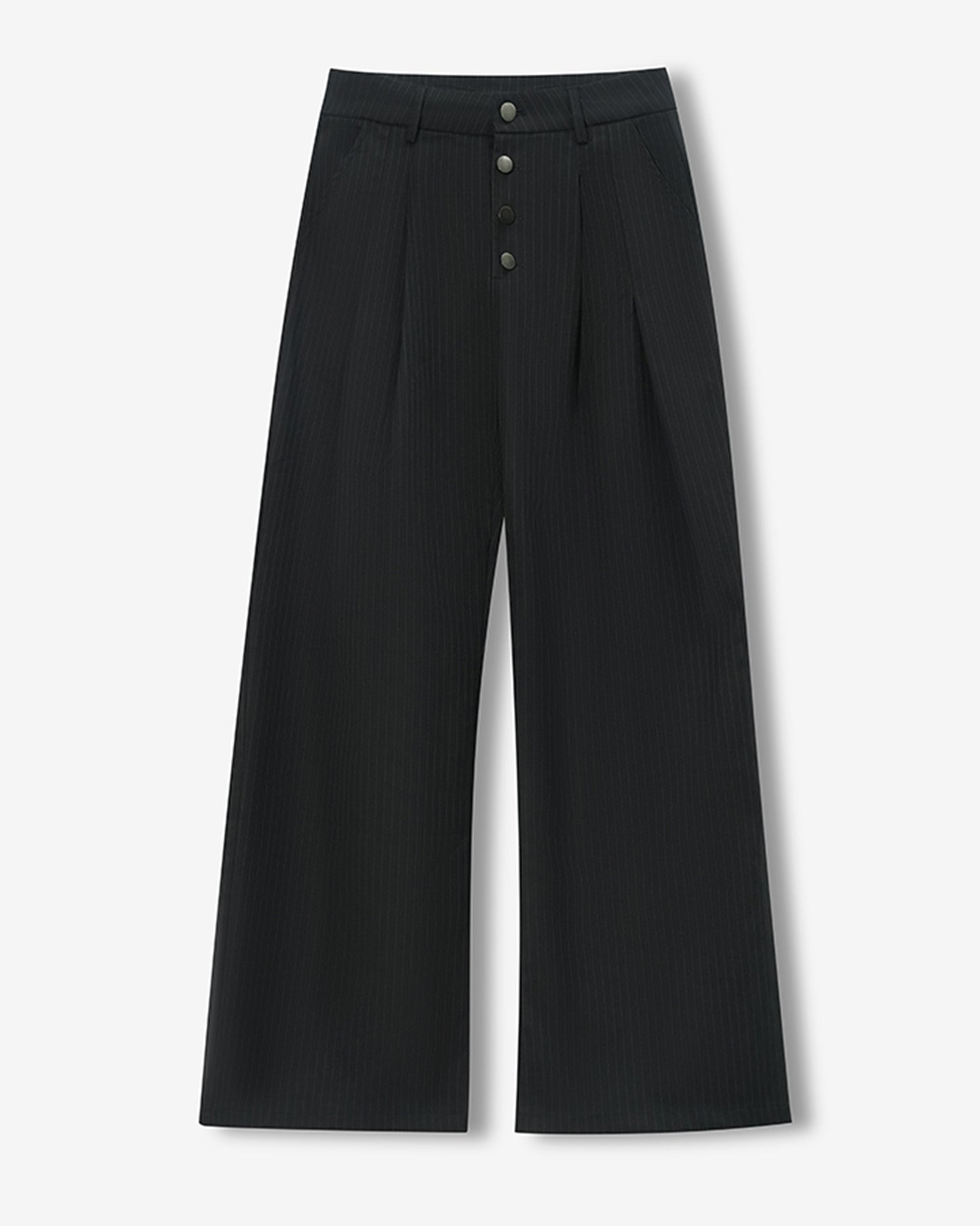 Draped Stripe slacks BLK